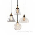 Retro Industrial Clear Glass Lampa Dekoracyjna wisiorek